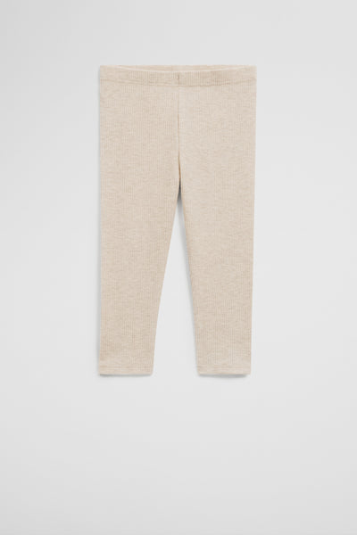 Organically Grown Cotton Blend Solid Rib Legging