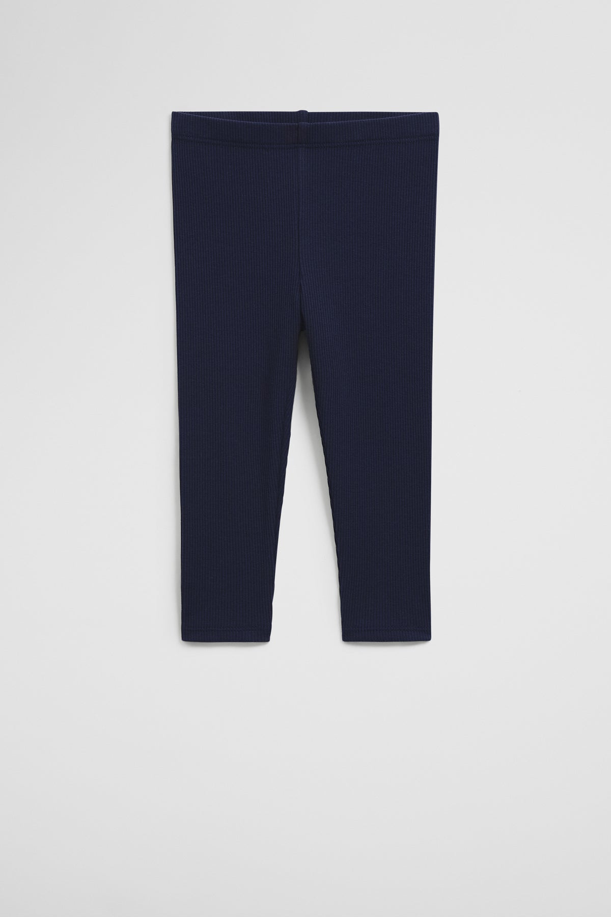 Organically Grown Cotton Blend Solid Rib Legging