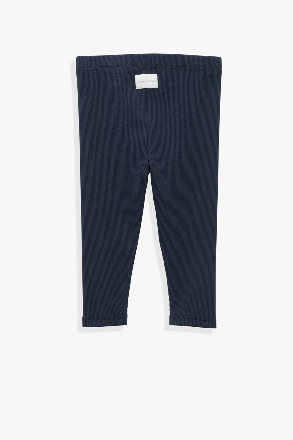 Organically Grown Cotton Blend Solid Rib Legging