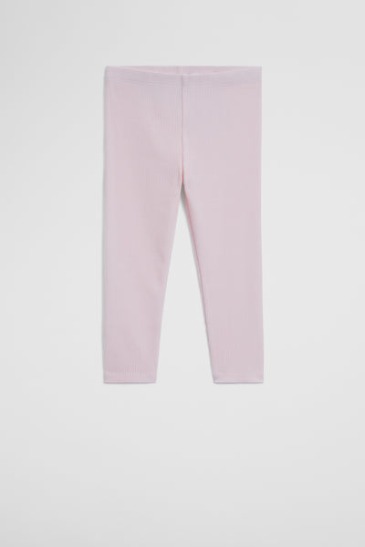 Organically Grown Cotton Blend Solid Rib Legging