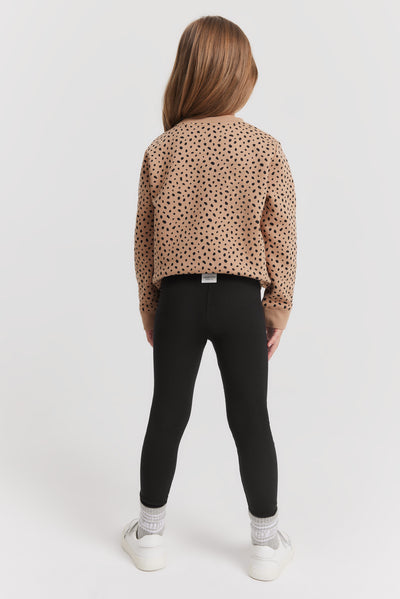 Organically Grown Cotton Blend Solid Rib Legging
