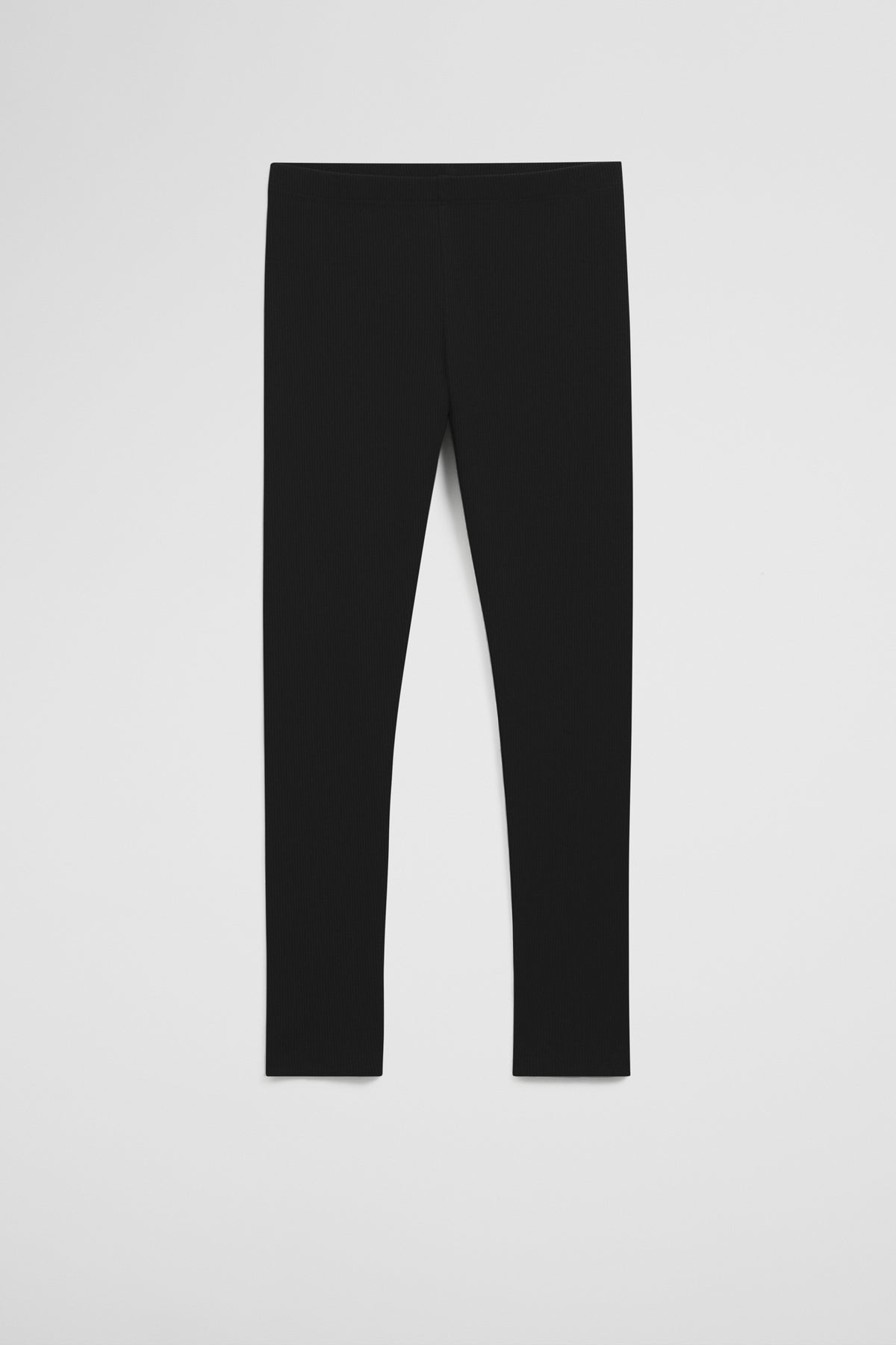 Organically Grown Cotton Blend Solid Rib Legging