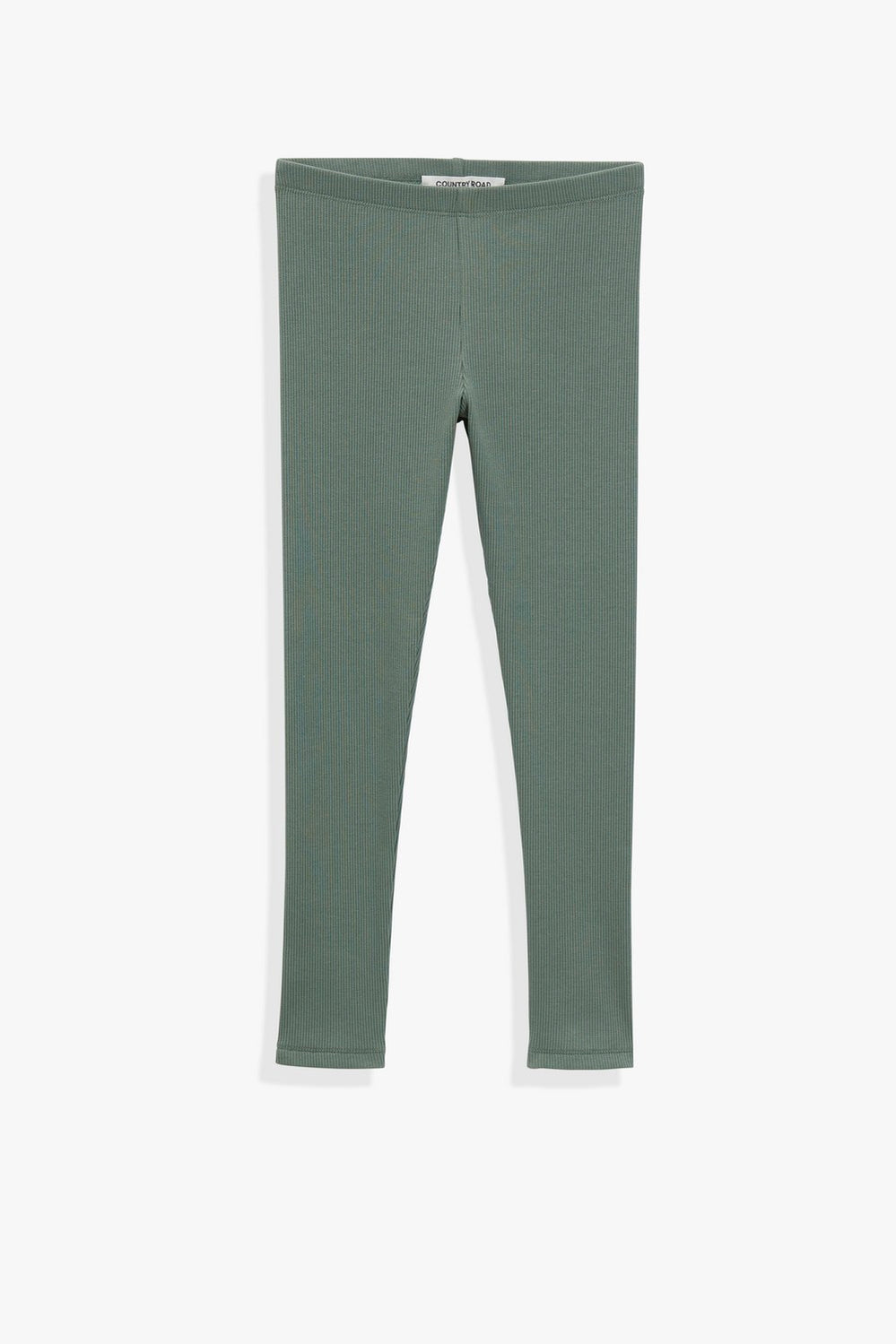 Organically Grown Cotton Blend Solid Rib Legging