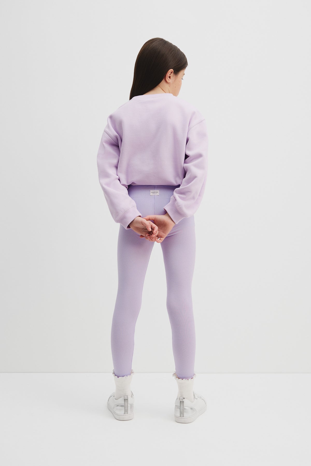 Organically Grown Cotton Blend Solid Rib Legging