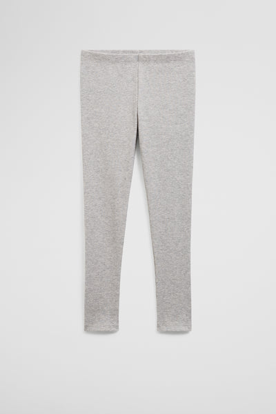 Organically Grown Cotton Blend Solid Rib Legging