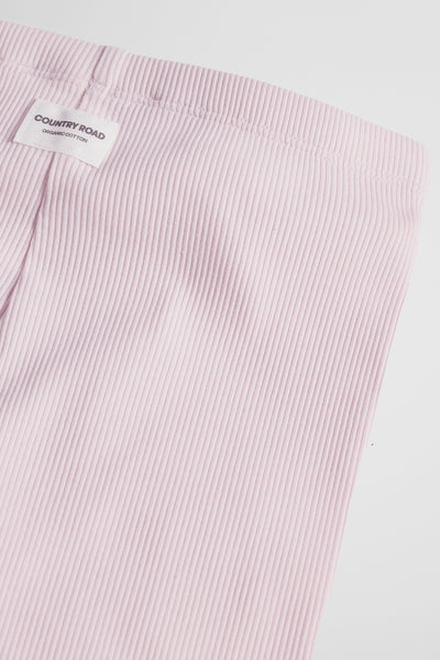 Organically Grown Cotton Blend Solid Rib Legging