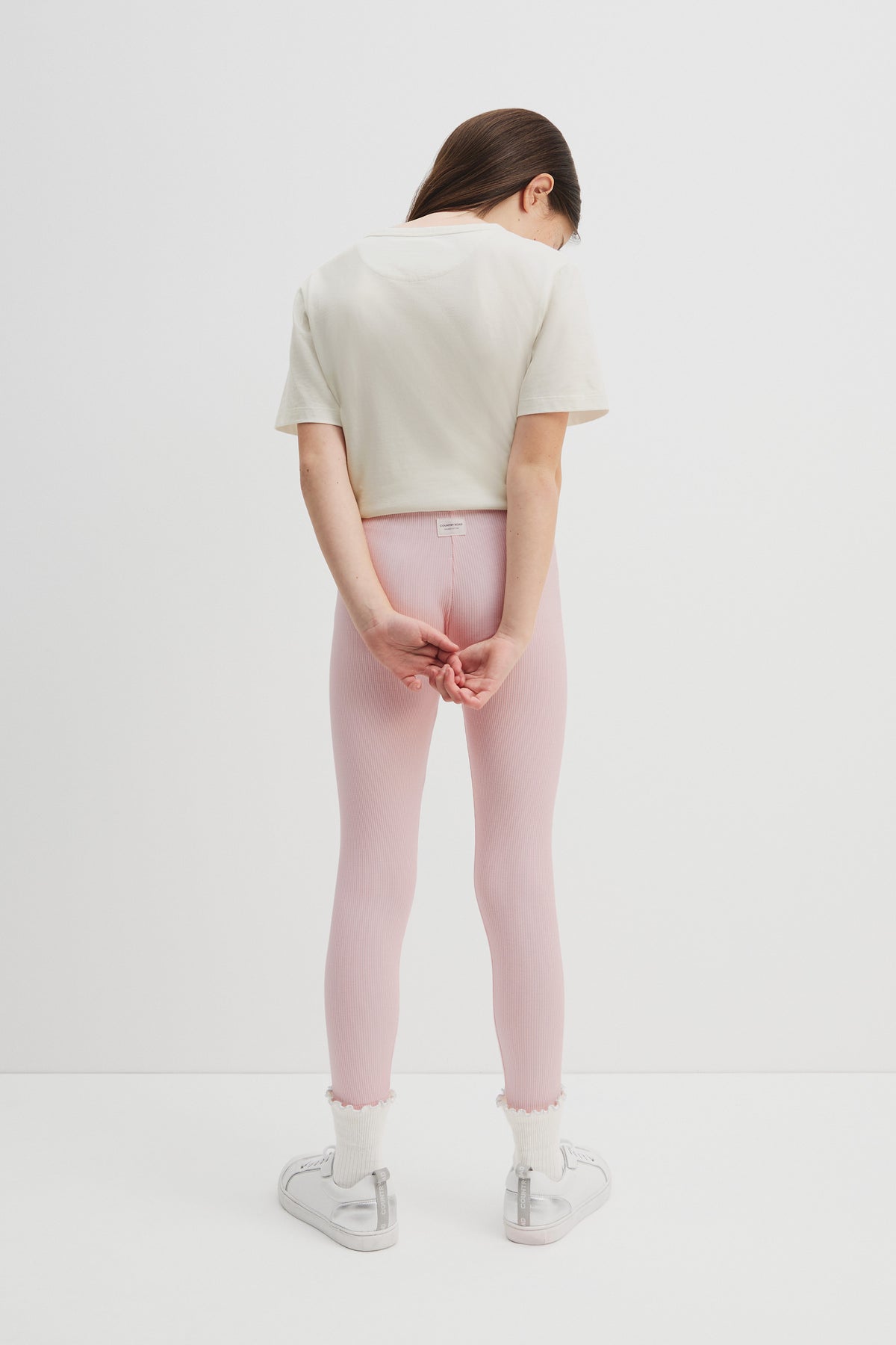 Organically Grown Cotton Blend Solid Rib Legging