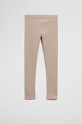 Organically Grown Cotton Blend Solid Rib Legging