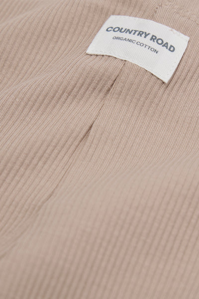 Organically Grown Cotton Blend Solid Rib Legging