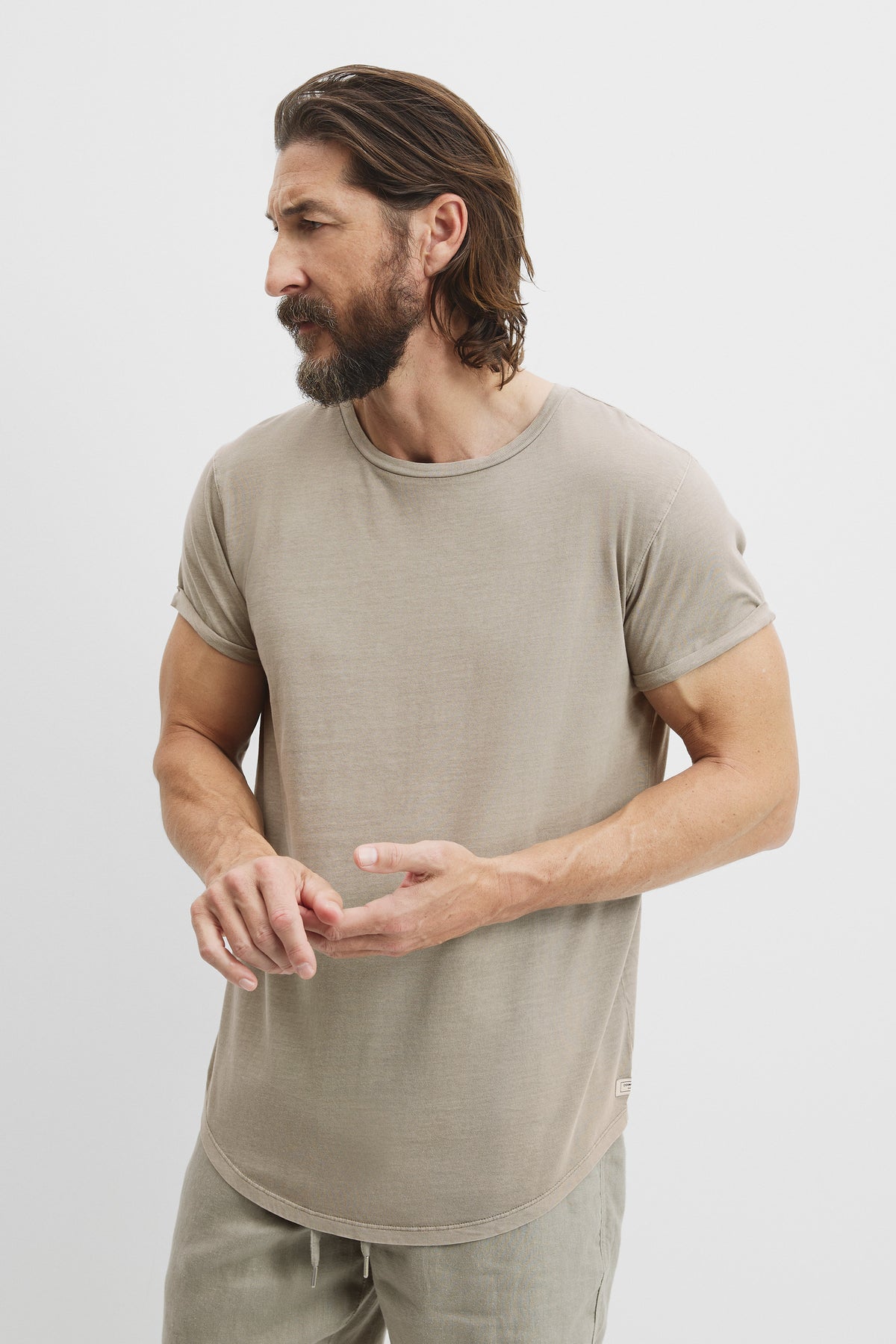 Australian Cotton Longline Garment Dye T-Shirt