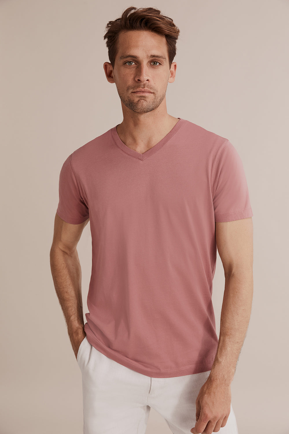 Pima Cotton V-Neck T-Shirt