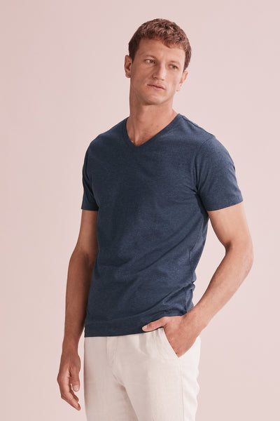 Pima Cotton V-Neck T-Shirt