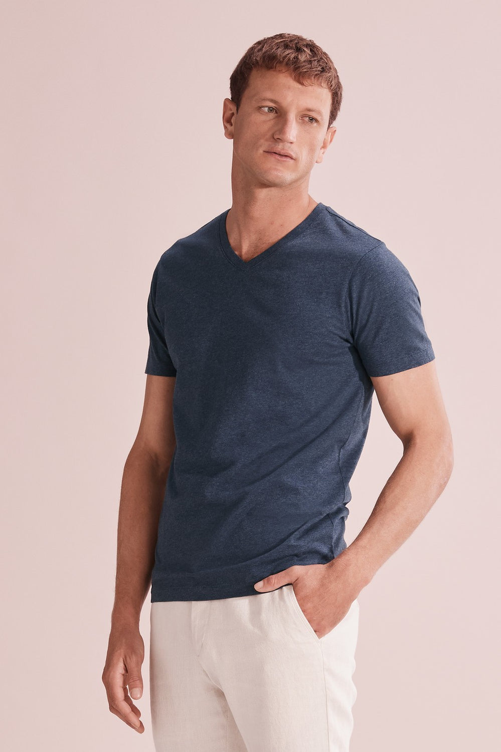 Pima Cotton V-Neck T-Shirt