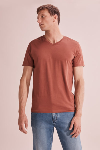 Pima Cotton V-Neck T-Shirt