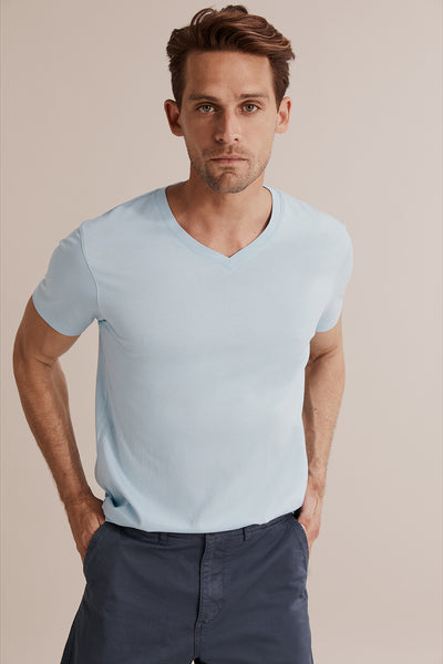 Pima Cotton V-Neck T-Shirt