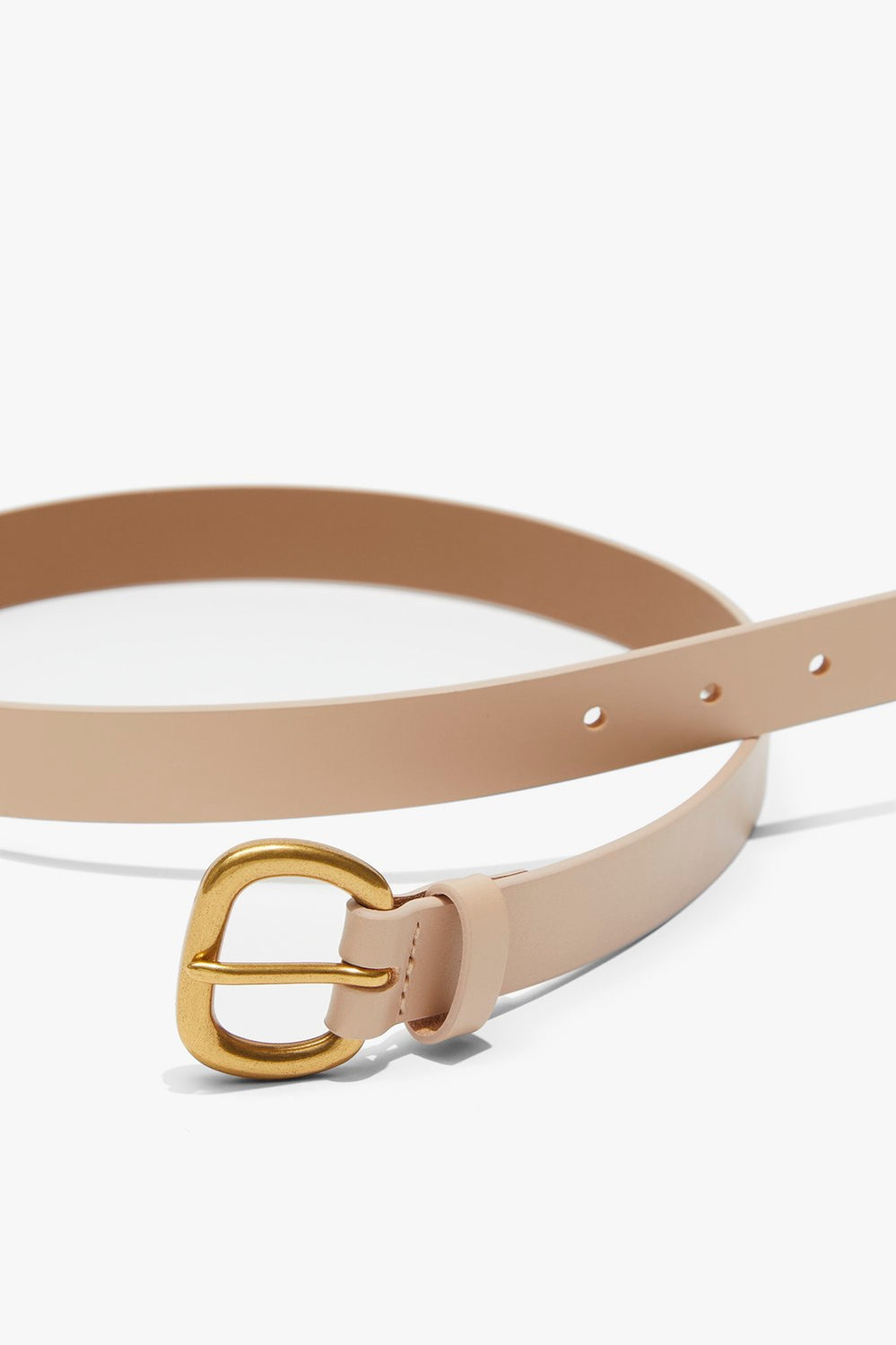 Skinny Solid Buckle Belt