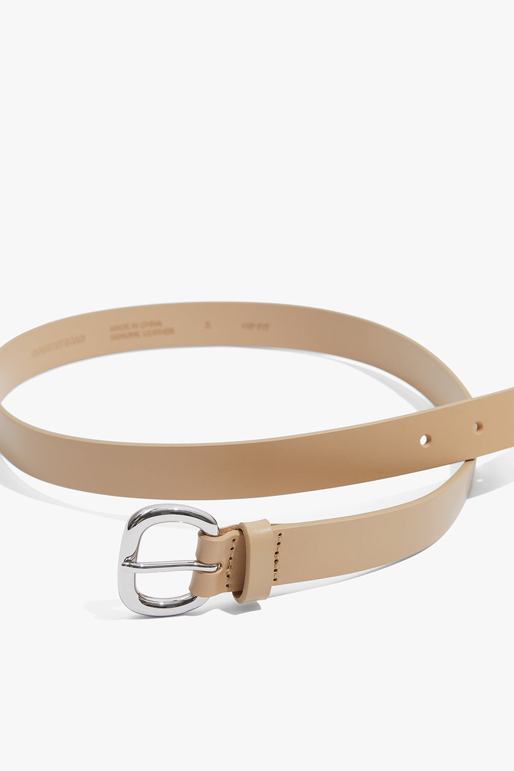 Skinny Solid Buckle Belt