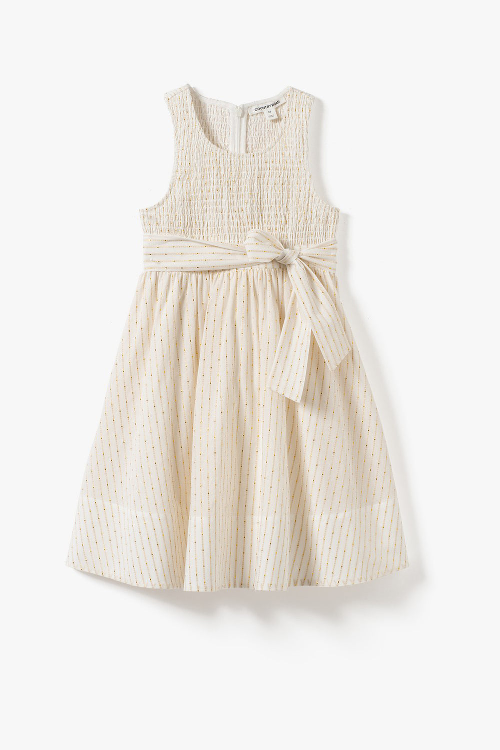 Metallic Shirred Dress