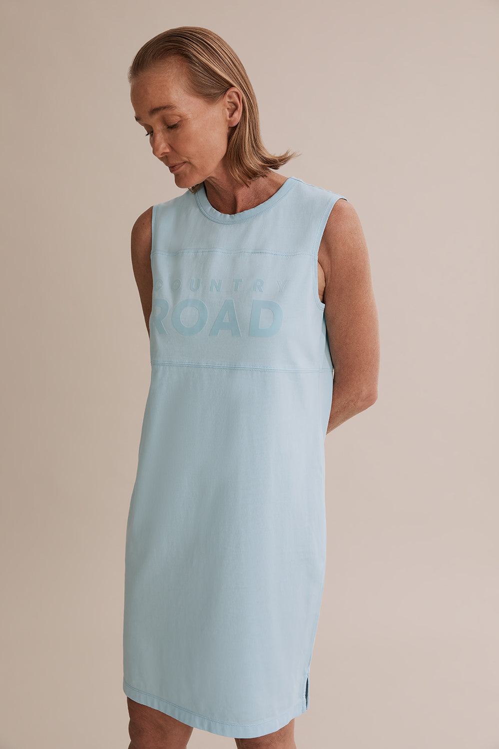 Cotton Modern Logo Tank Dress
