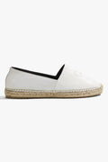 Cr Logo Leather Espadrille