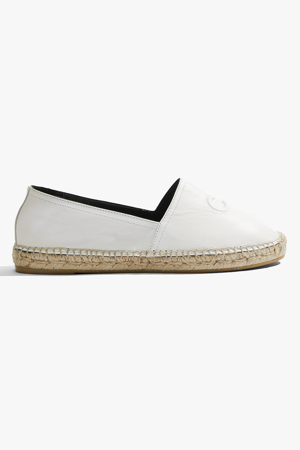 Cr Logo Leather Espadrille