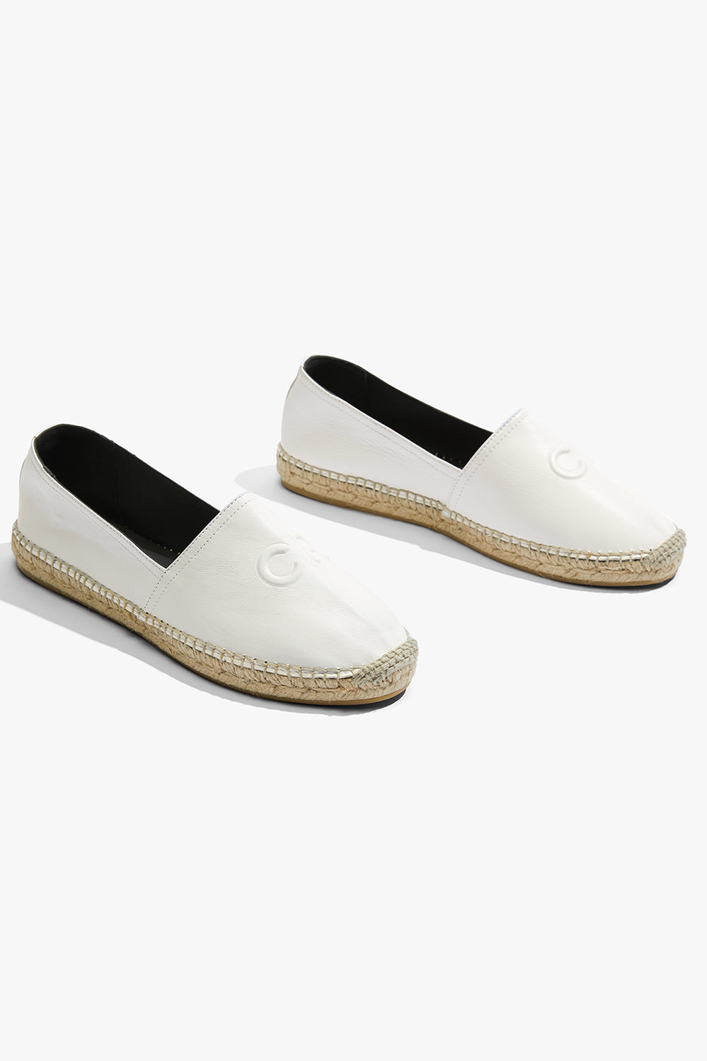 Cr Logo Leather Espadrille