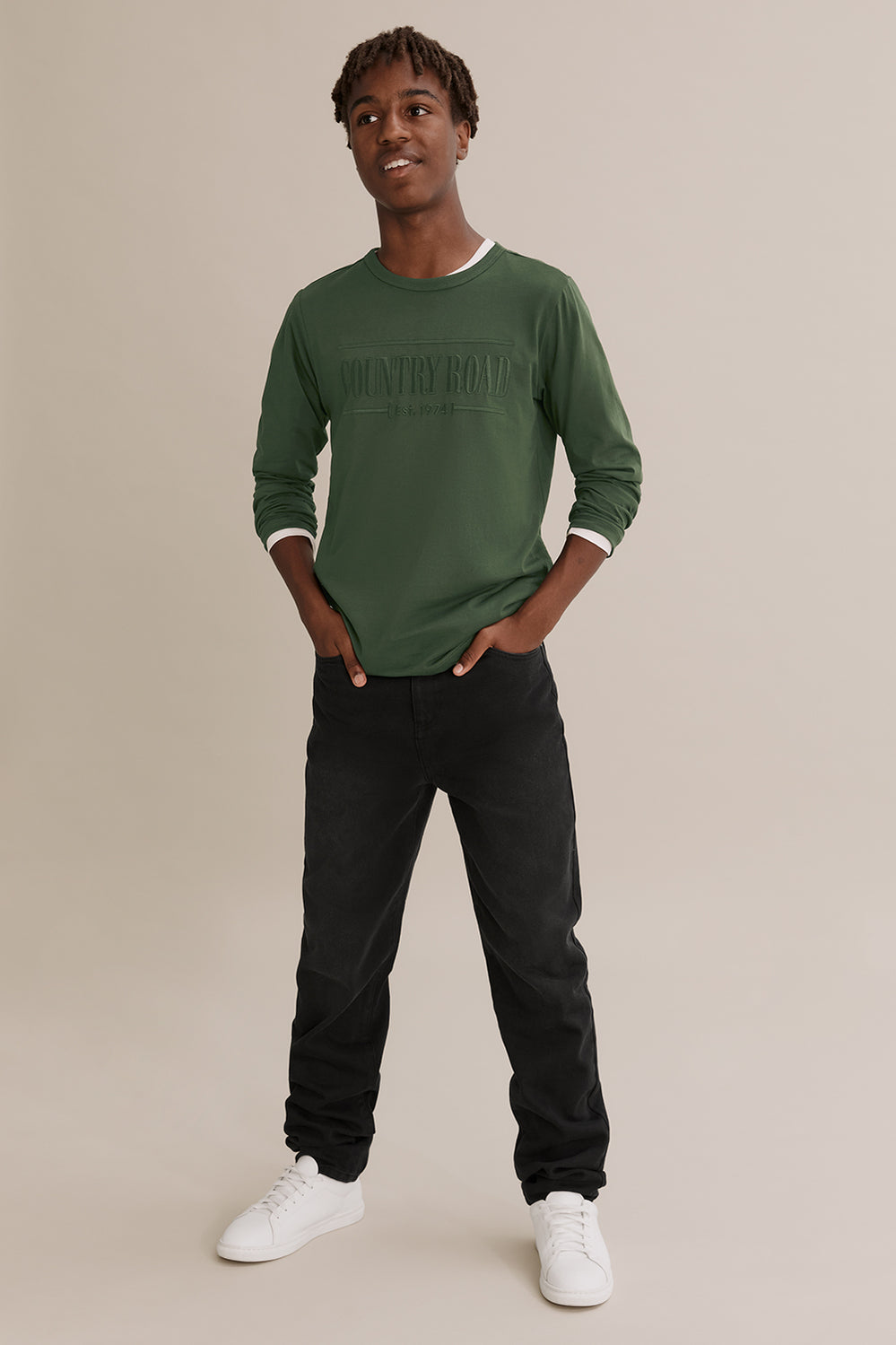 Teen Cotton Long Sleeve Heritage T-Shirt