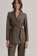 Wool Belted Blazer
