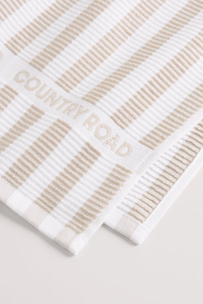 Cr Stripe Australian Cotton Tea Towel Pack Of 3