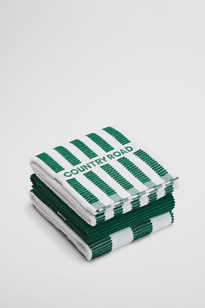 Cr Stripe Australian Cotton Tea Towel Pack Of 3