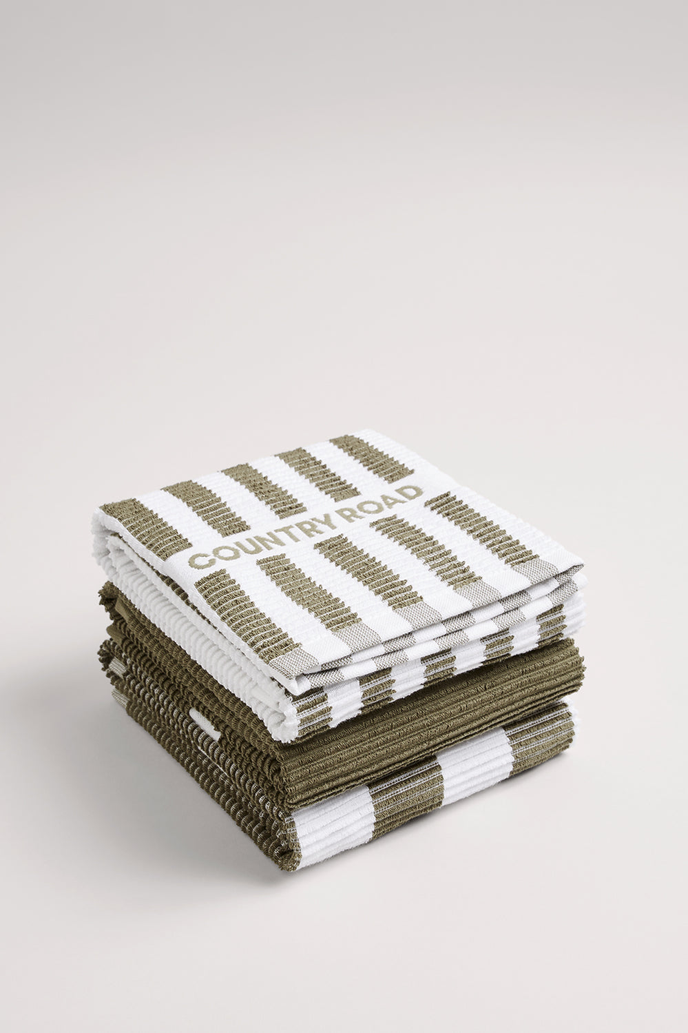 Cr Stripe Australian Cotton Tea Towel Pack Of 3