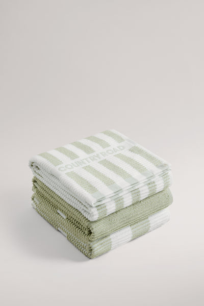 Cr Stripe Australian Cotton Tea Towel Pack Of 3