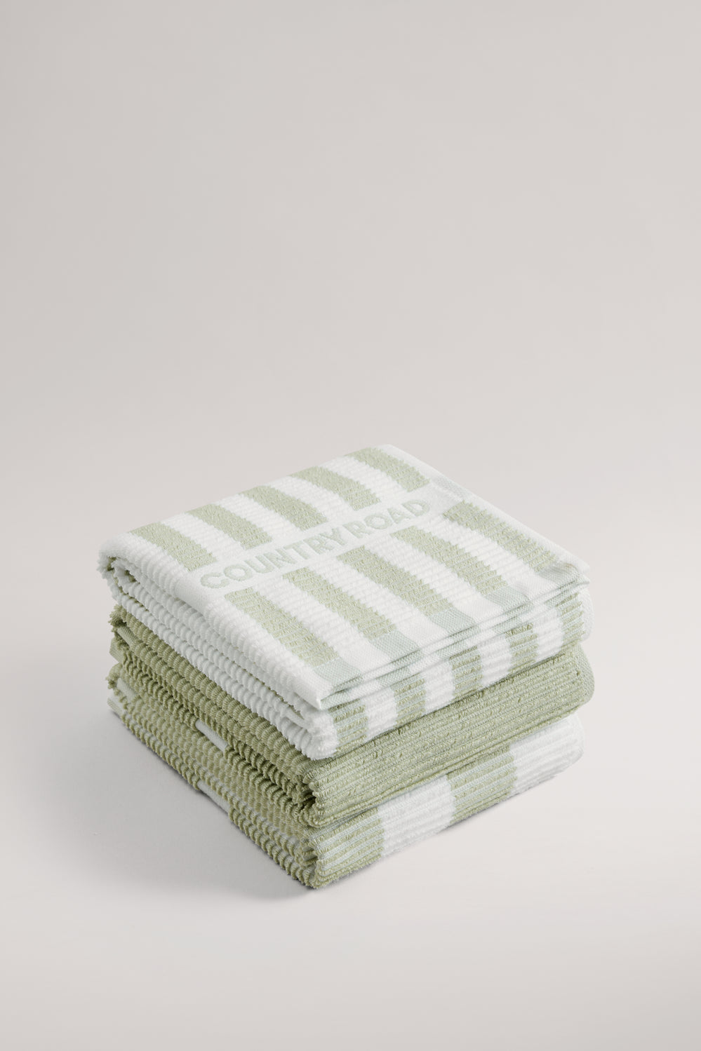 Cr Stripe Australian Cotton Tea Towel Pack Of 3