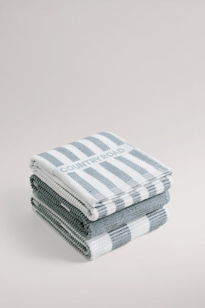 Cr Stripe Australian Cotton Tea Towel Pack Of 3