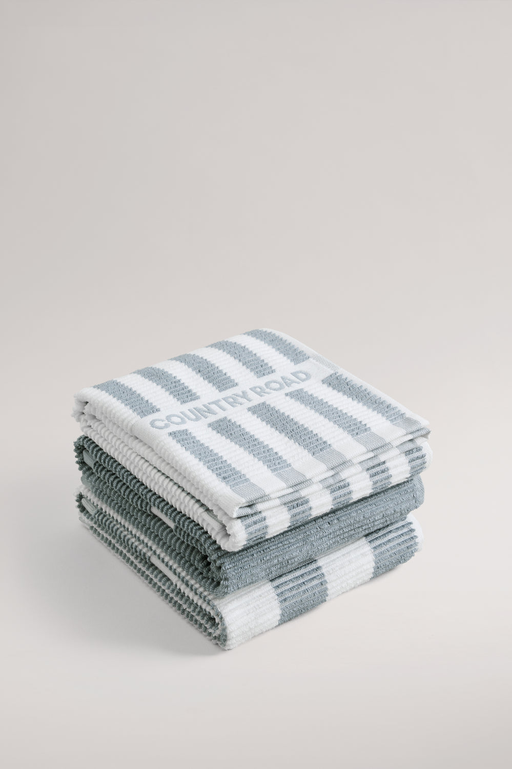 Cr Stripe Australian Cotton Tea Towel Pack Of 3