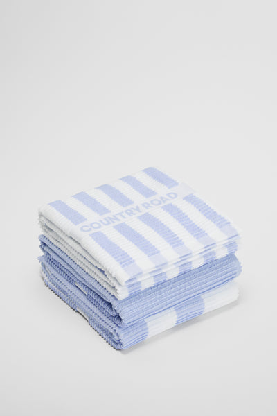 Cr Stripe Australian Cotton Tea Towel Pack Of 3