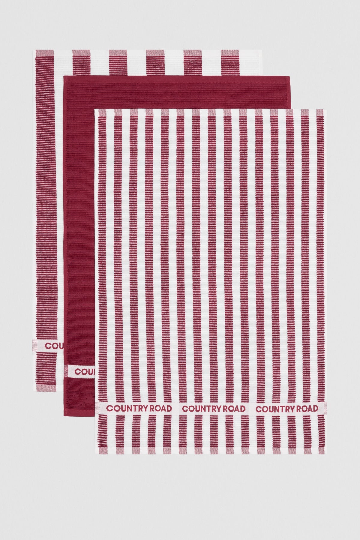 CR Stripe Australian Cotton Tea Towel Pack of 3