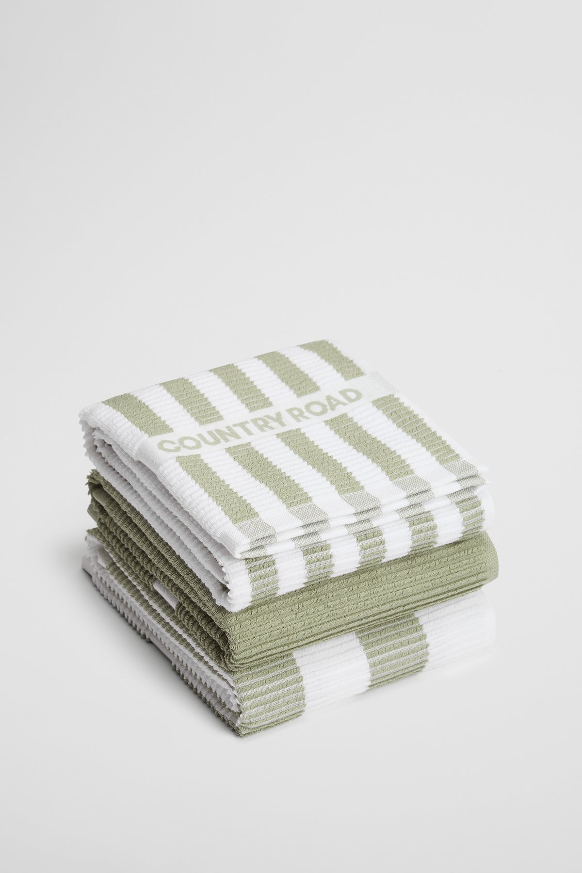 Cr Stripe Australian Cotton Tea Towel Pack Of 3