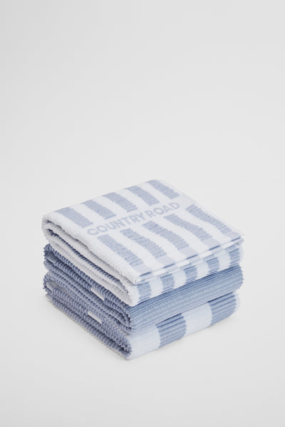 Cr Stripe Australian Cotton Tea Towel Pack Of 3