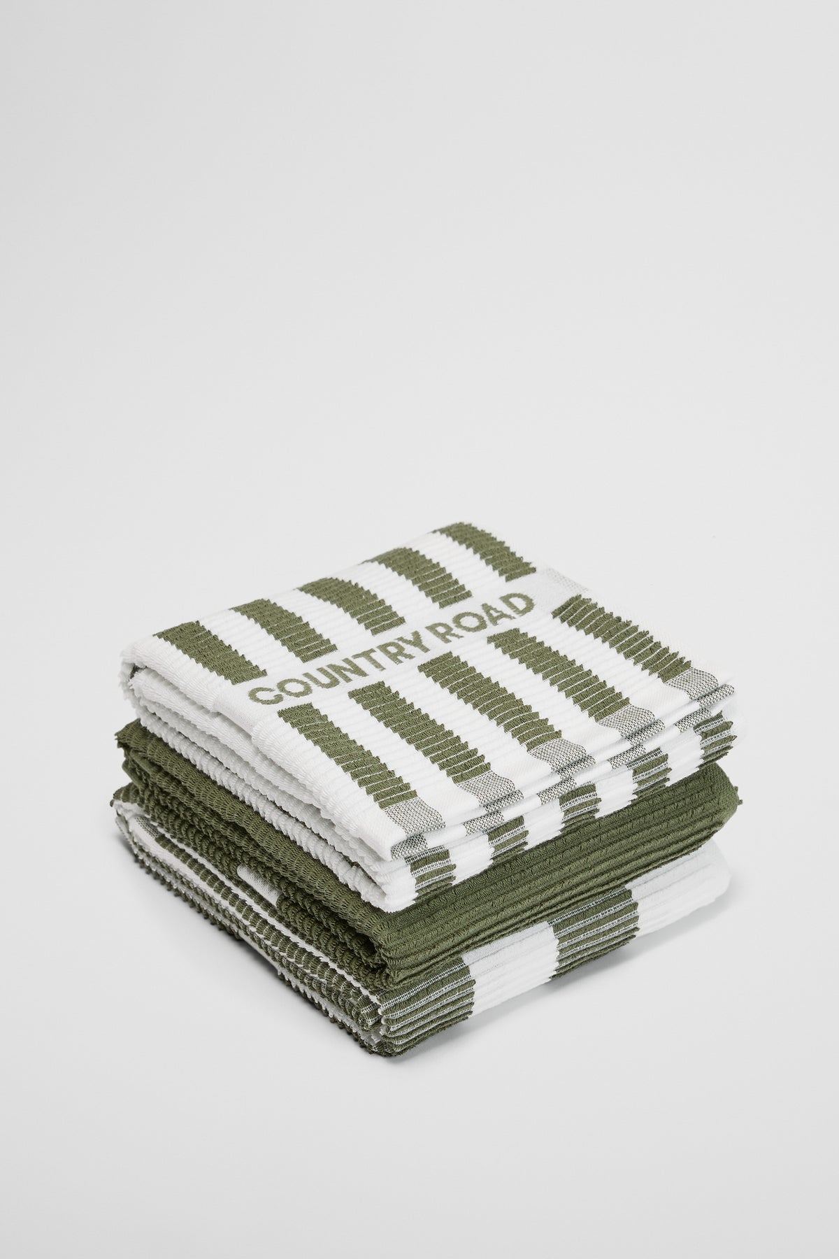 Cr Stripe Australian Cotton Tea Towel Pack Of 3