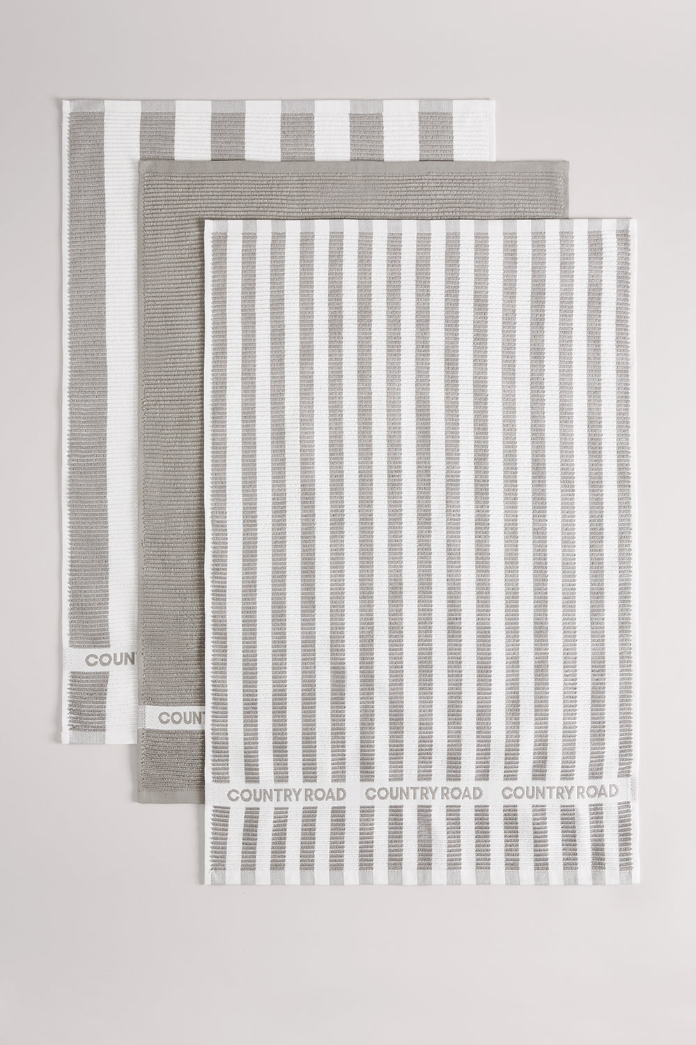 Cr Stripe Australian Cotton Tea Towel Pack Of 3