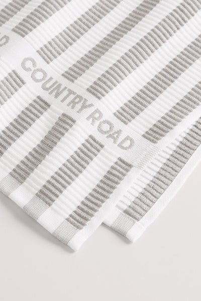 Cr Stripe Australian Cotton Tea Towel Pack Of 3