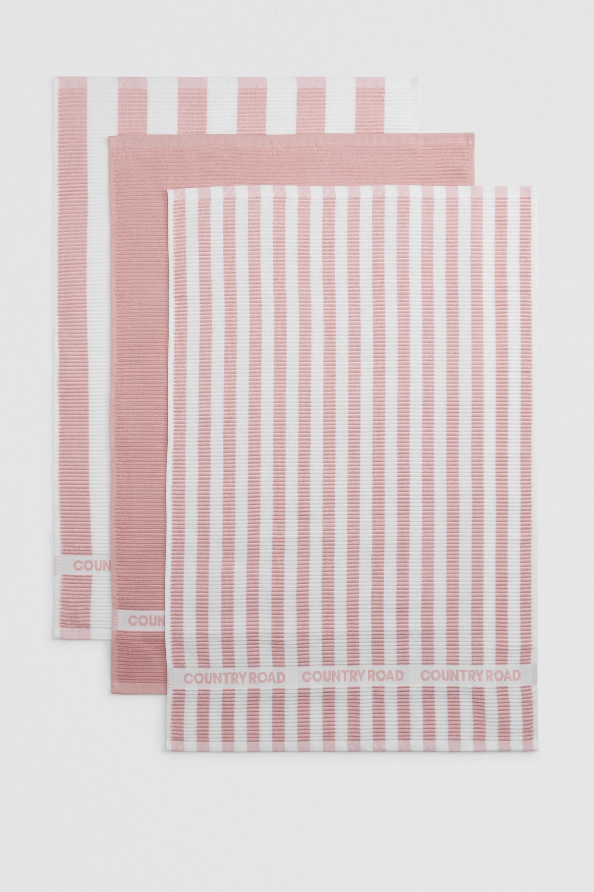 Cr Stripe Australian Cotton Tea Towel Pack Of 3