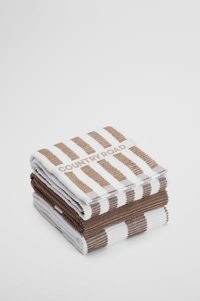 Cr Stripe Australian Cotton Tea Towel Pack Of 3