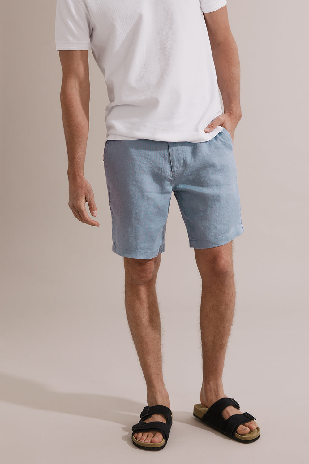 Linen Button Front Short