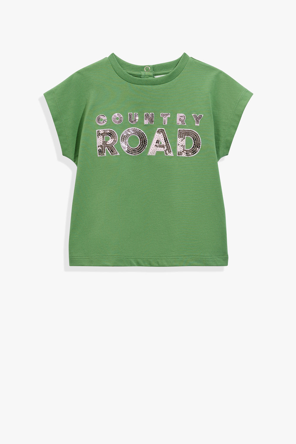 Organically Grown Cotton Sequin Logo T-Shirt