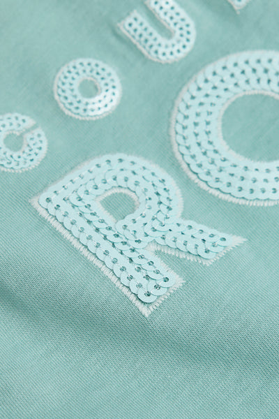 Organically Grown Cotton Sequin Logo T-Shirt