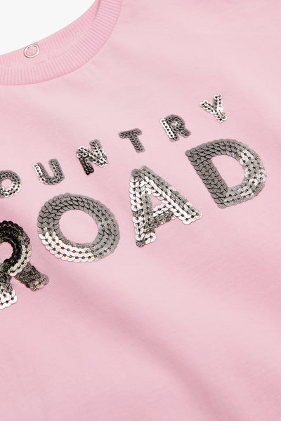 Organically Grown Cotton Sequin Logo T-Shirt