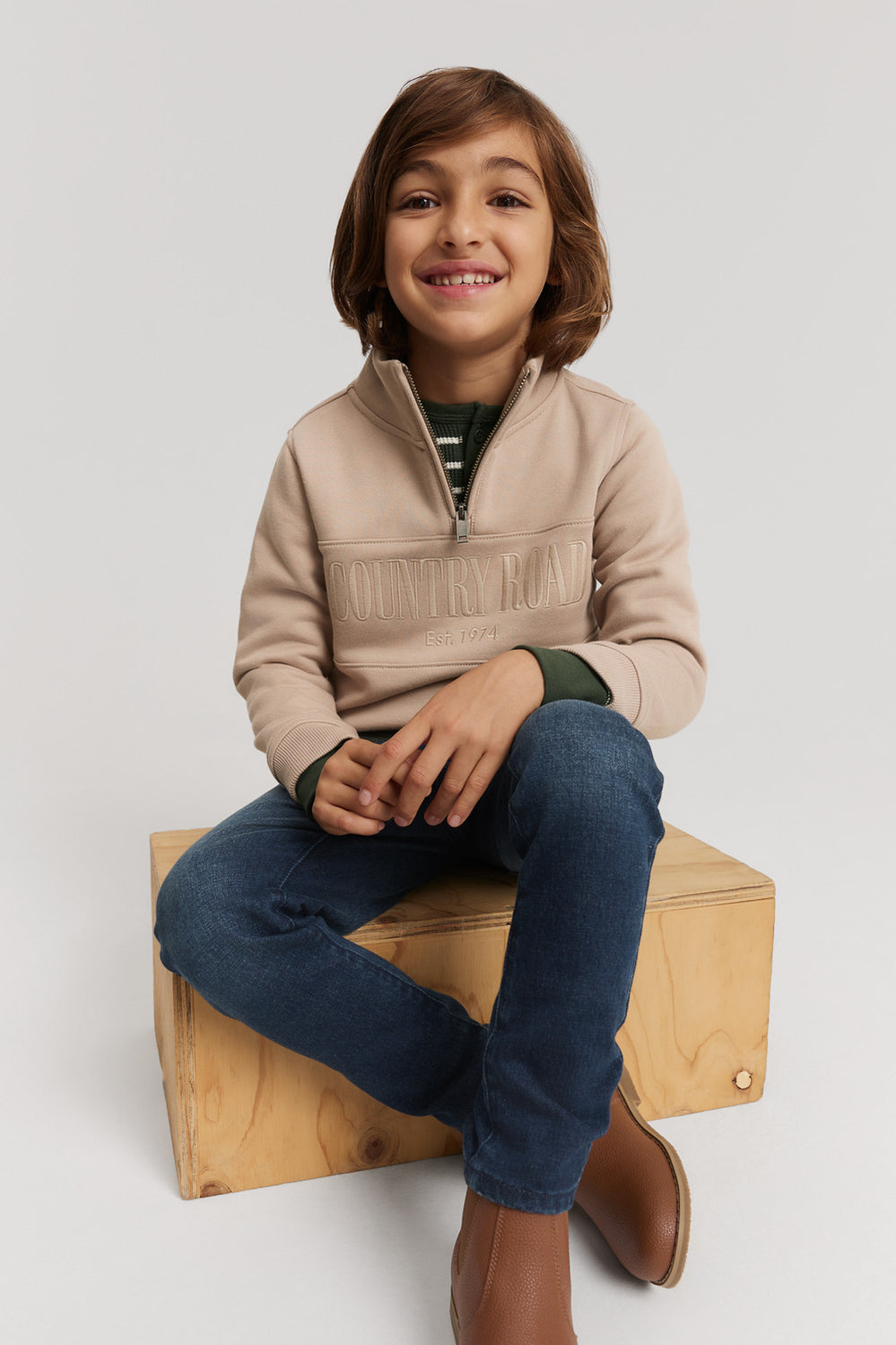 Australian Cotton Heritage Half Zip Sweat