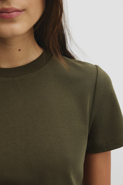 Australian Cotton Blend Fitted T-Shirt